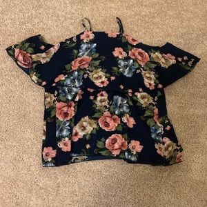Women’s floral off the shoulder shirt